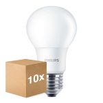 Confezione Multipack 10x Philips Corepro LED Bulbo E27 Pera Ghiaccio 8W 806lm - 830 Luce Calda -  | Sostitutiva 60W