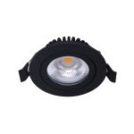 Noxion LED Inclinabile Slim Spot Nero Il Giro 6W 550lm 60D - 927 Bianco Molto Caldo | 85mm - IP54 - Dimmerabile - Miglior resa cromatica