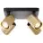 Brilliant Marty Luce da soffitto Aluminium Sabbioso Nero Oro 20W 1400lm - 830 Luce Calda -  | Incl. 4x GU10